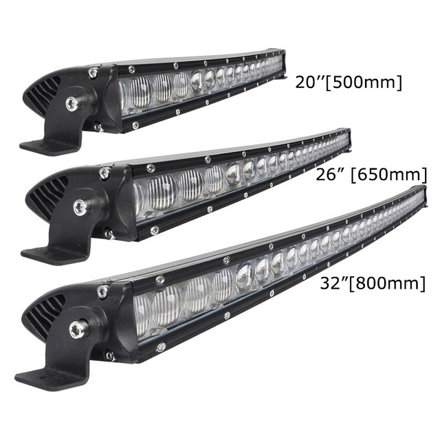 Car Truck Single Row Combo Beam Curved LED Work Light Bar for 4X4 Driving