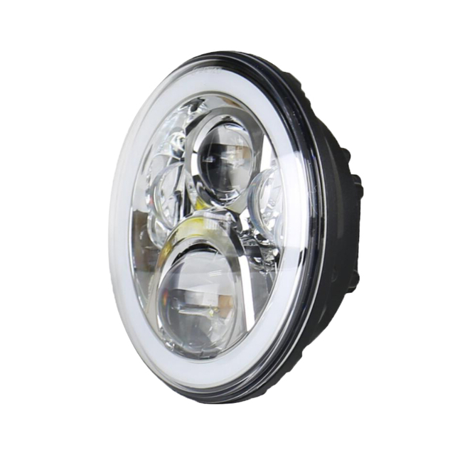 Round 12V Auto 7 Inch Angel Eye Projector Motorcycle LED Headlamp for Jeep Headlight