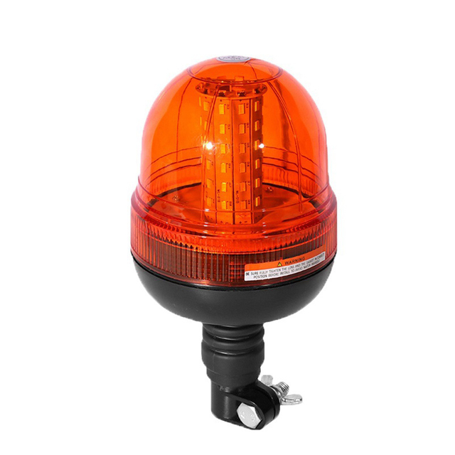 12V-24V Amber Rotating Strobe Warning Beacon with Pole Mount