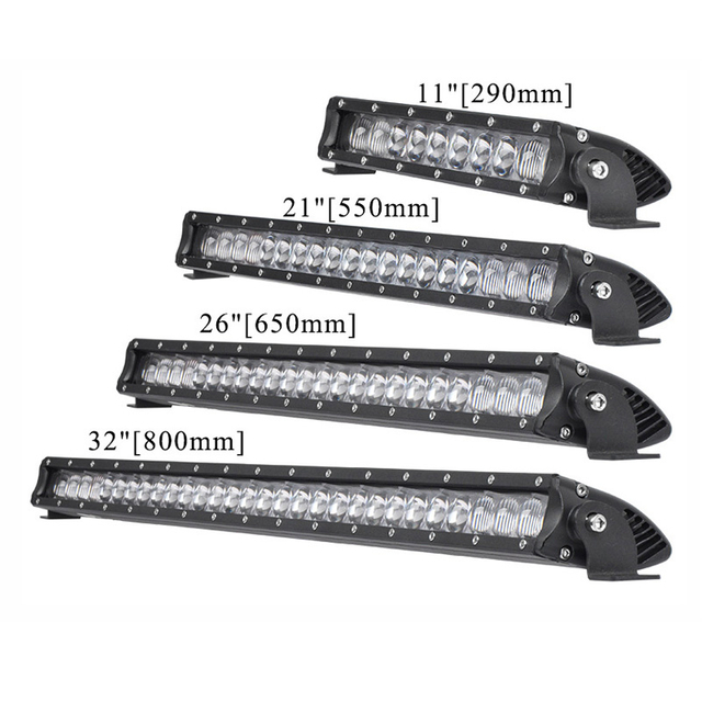 12V 24 Volt Single Row Waterproof LED Driving Light Bar for Truck